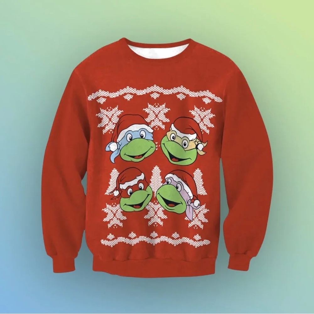 Get Festive With The Heroes In A Half-Shell: NinjaTurtles Ugly Christmas Sweater